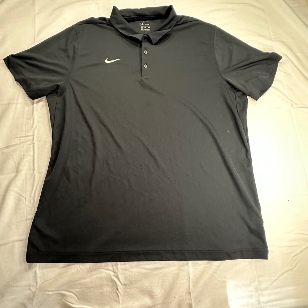 Nike Dri-FIT Mens XXL Black Short Sleeve Golf Polo Shirt RN56323 CA05553
